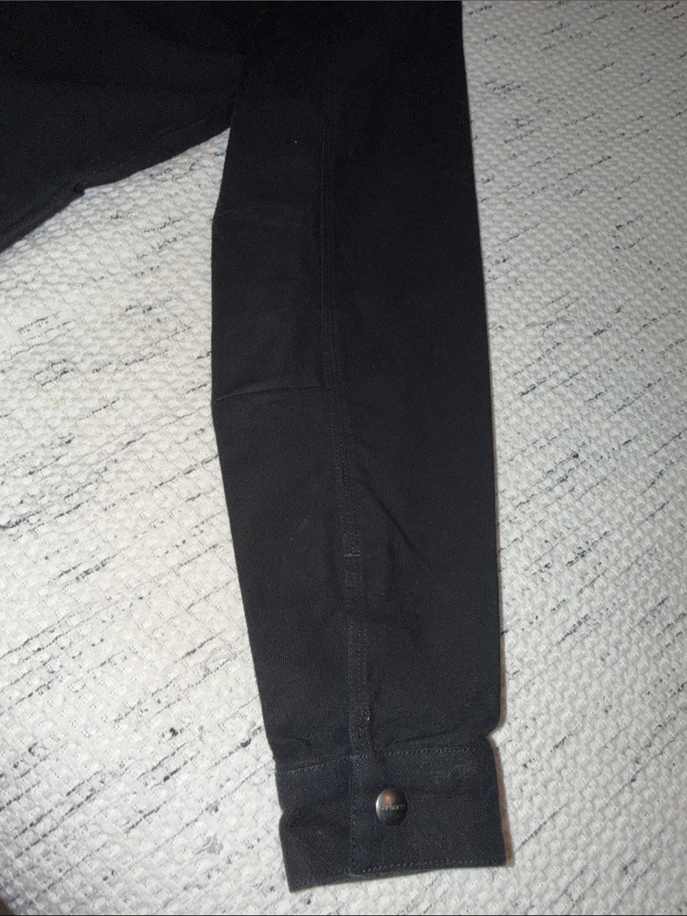Carhartt Black Canvas Zip Jacket with Hood - Picture 4 of 7